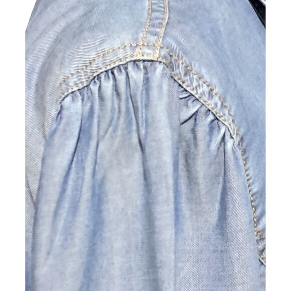 Liz Claiborne Chambray Top Womens Size L Button Up Long Sleeve NWT NOS - Picture 9 of 14